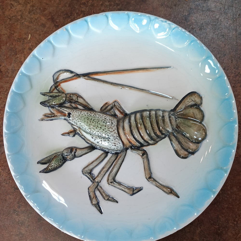 Artistic Crayfish Ceramic Plate